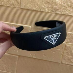 Prada Black Logo Headband for Men